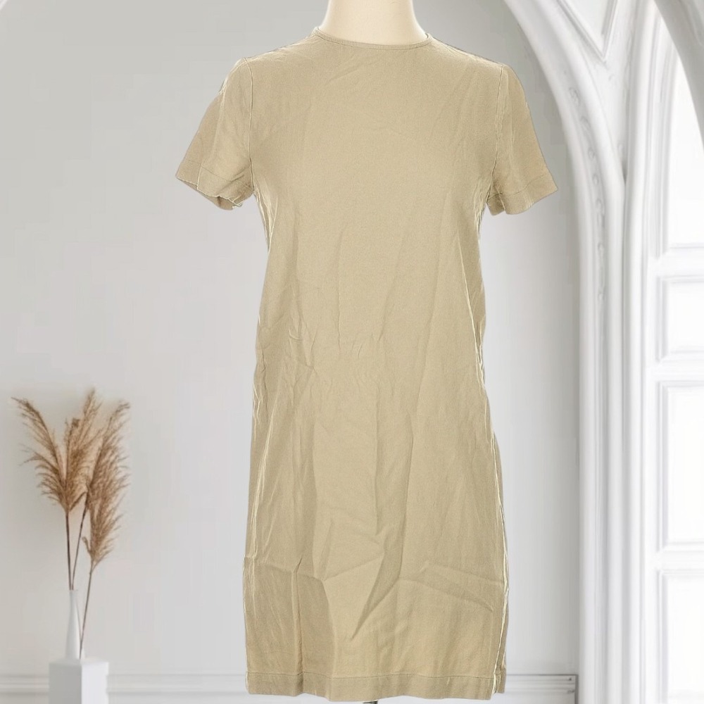 Jenni Kayne Palmer Crepe T-shirt Dress Willow Womens S Minimalist Preppy